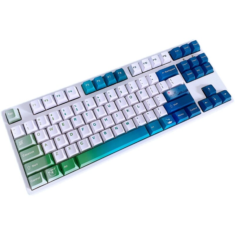 Turquoise Dip PBT Cherry Profile Keycaps