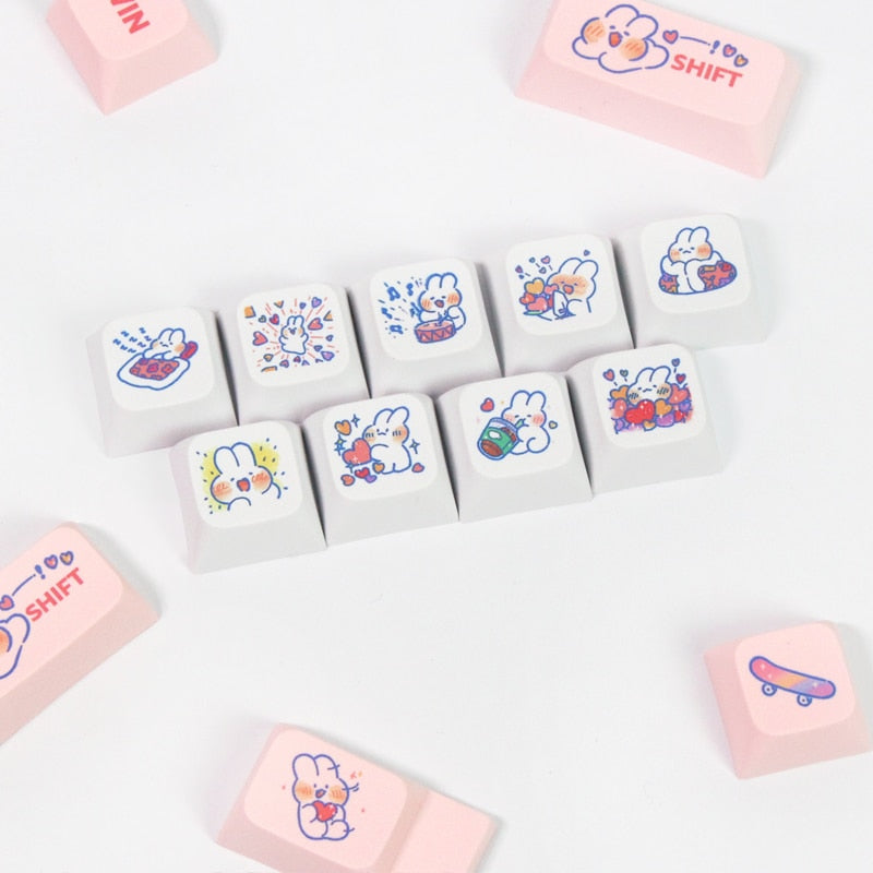 الملف الشخصي Steam Rabbit Pink Keycaps XDA