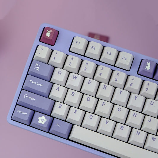 Rabbit cherry profile PBT Keycaps