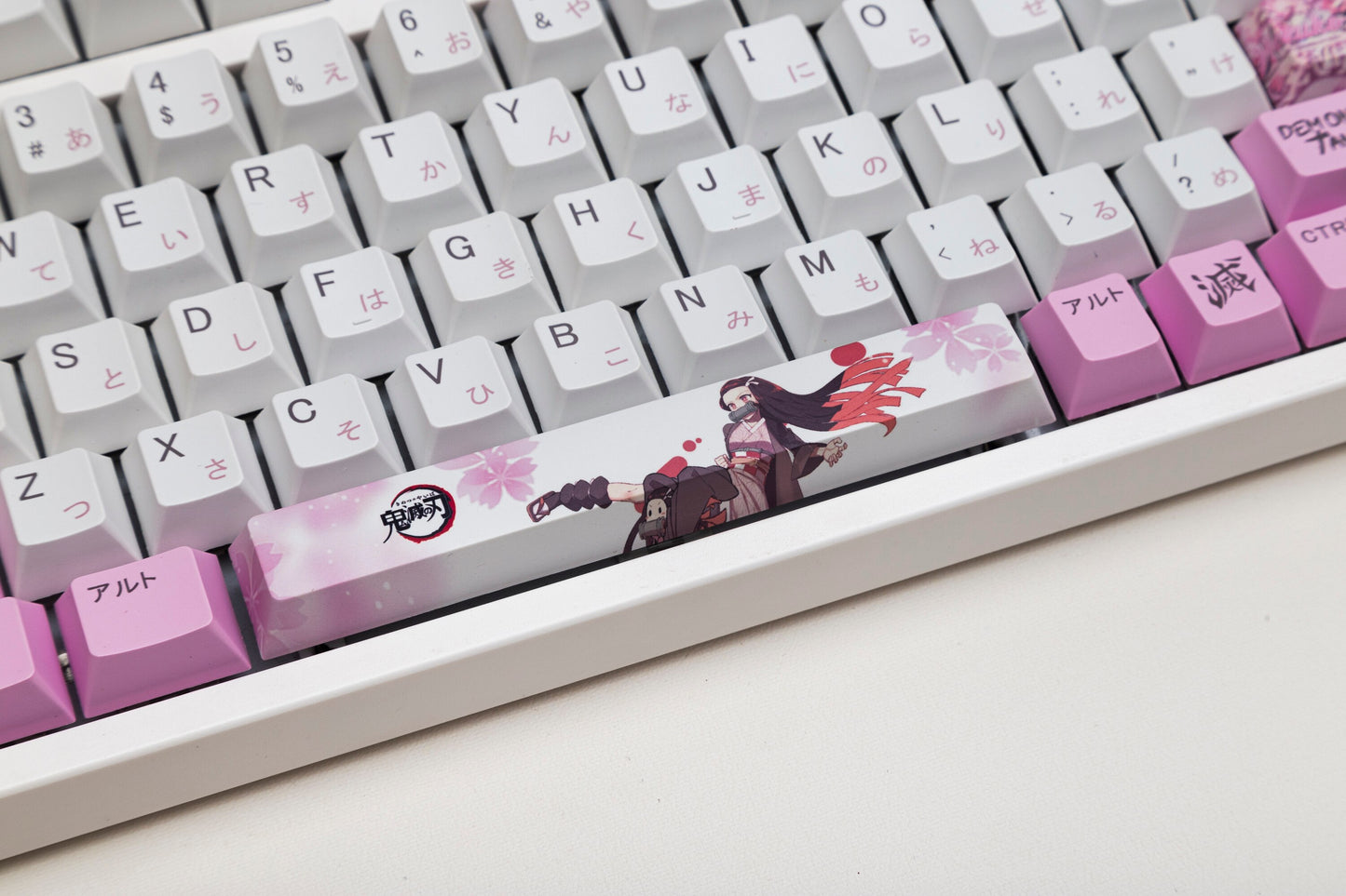 DS Nezuko PBT Keycaps الملف الشخصي الكرز