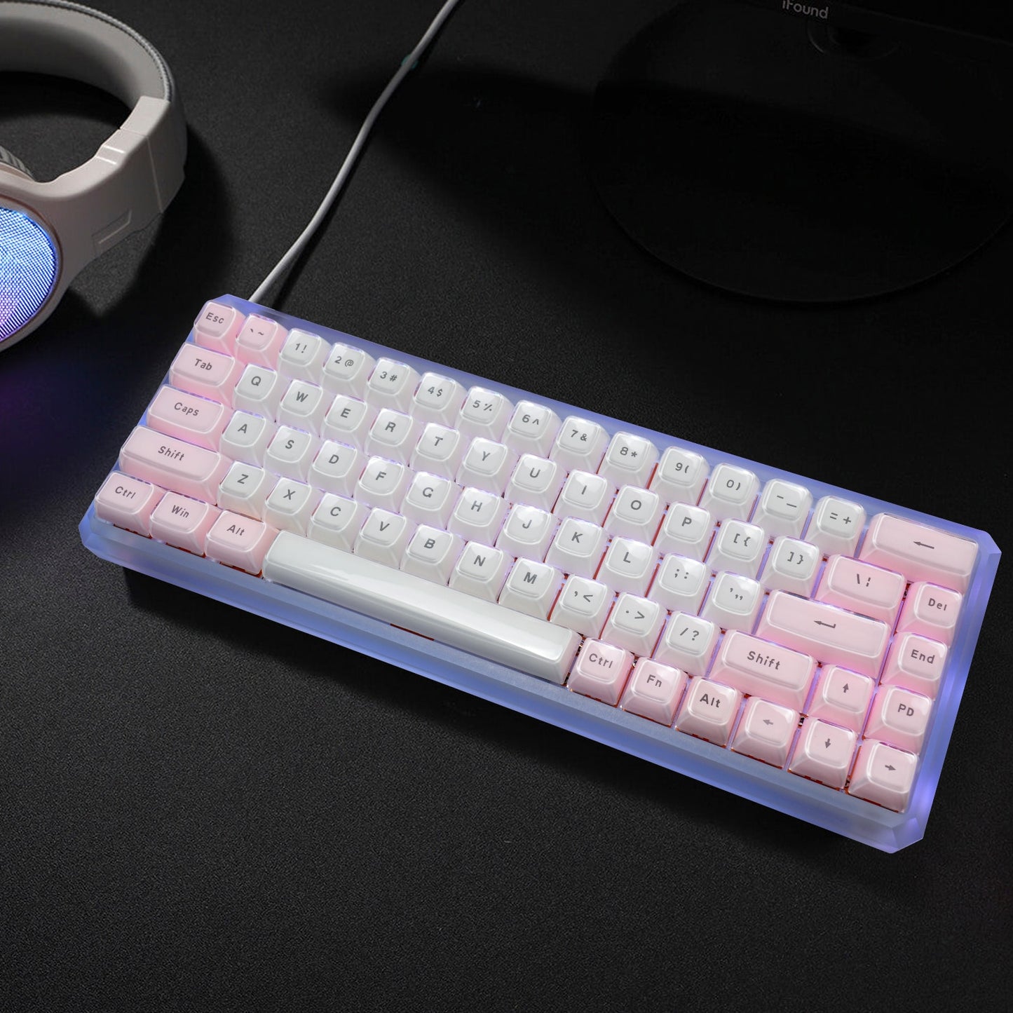 Multicolor Jelly Round OEM Profile Keycaps