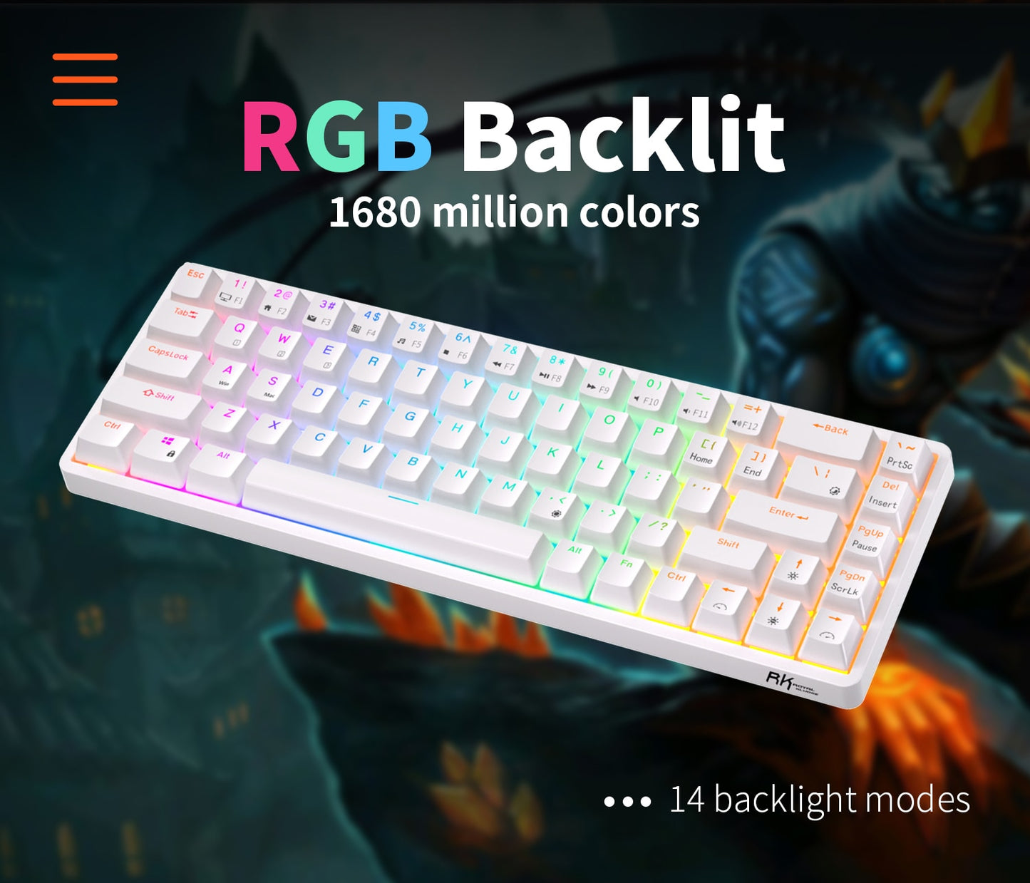 ROYAL KLUDGE RK G68 Wireless 65% Mechanical Keyboard