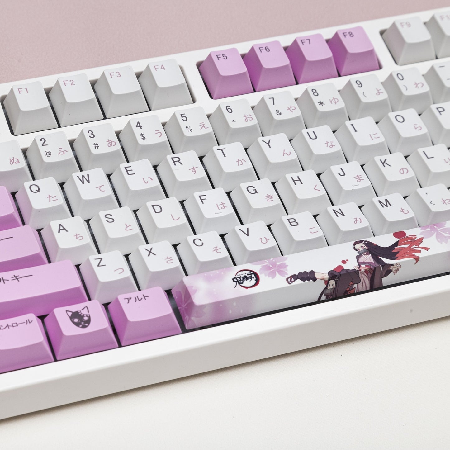 DS Nezuko PBT Keycaps الملف الشخصي الكرز