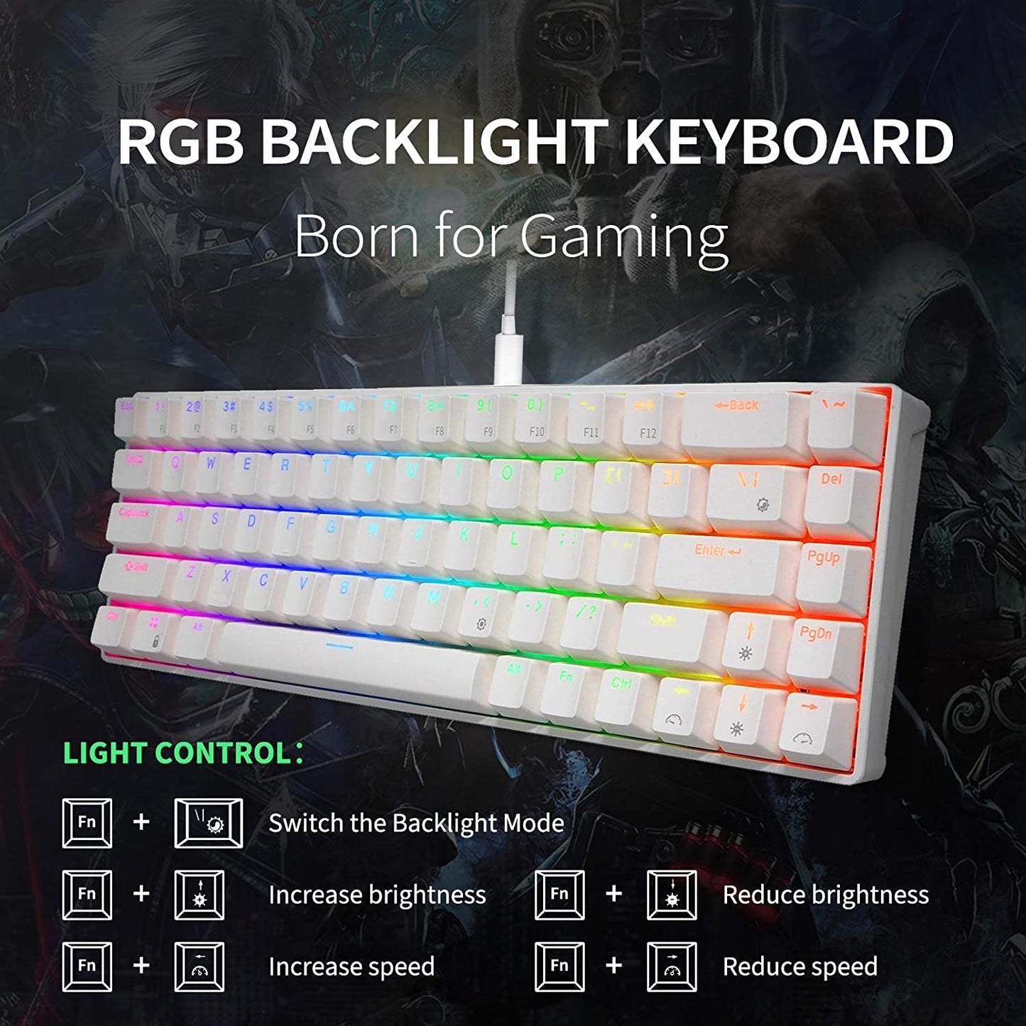 ROYAL KLUDGE RK G68 Wireless 65% Mechanical Keyboard