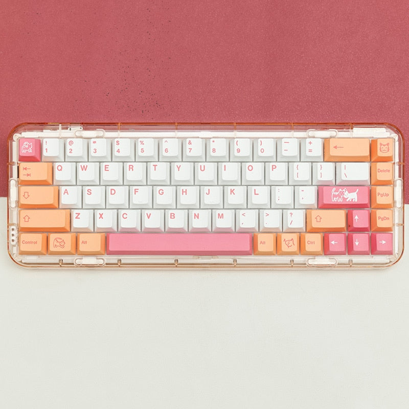 Orange Cat keycaps Cherry Profile