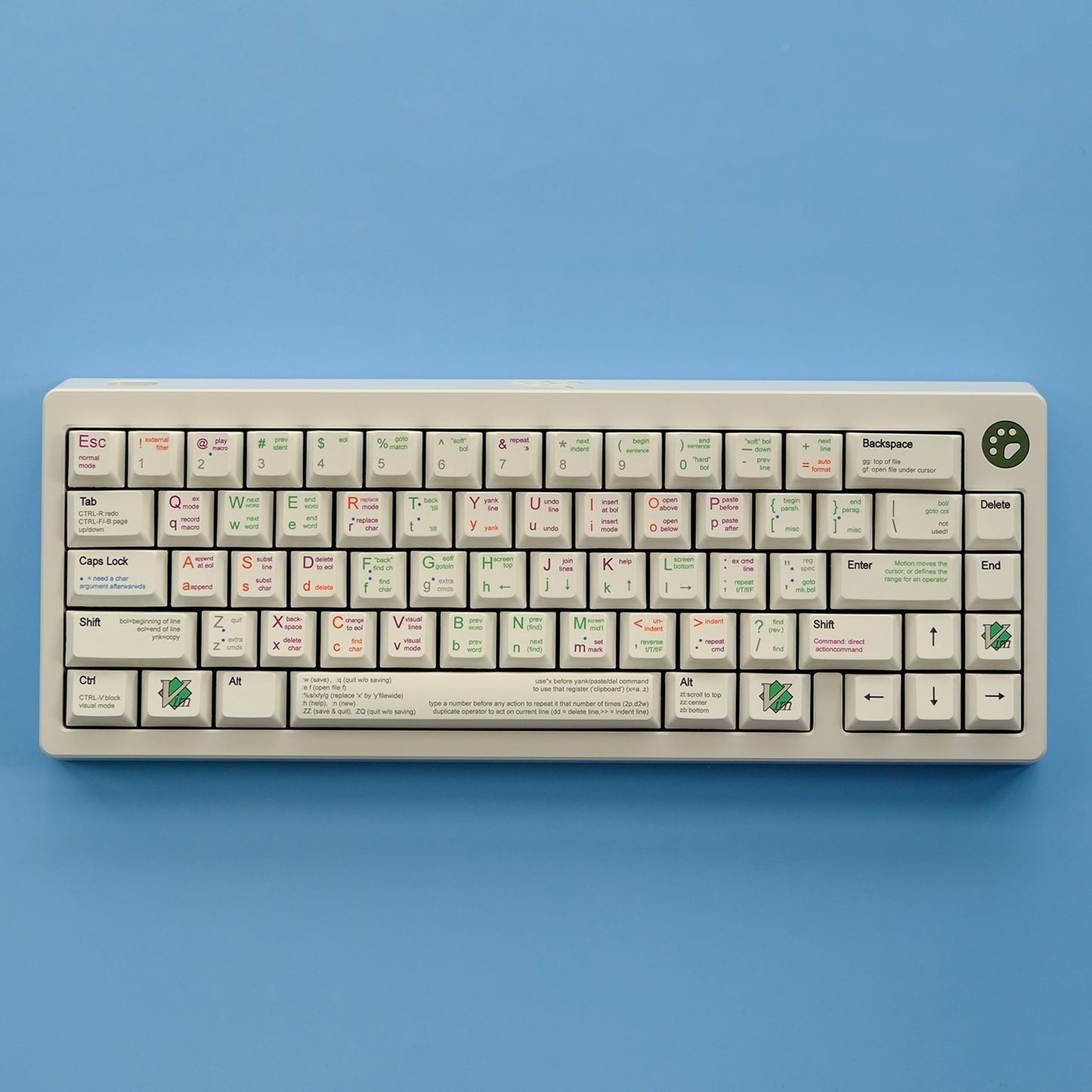 VIM Coder PBT Keycaps ملف تعريف الكرز