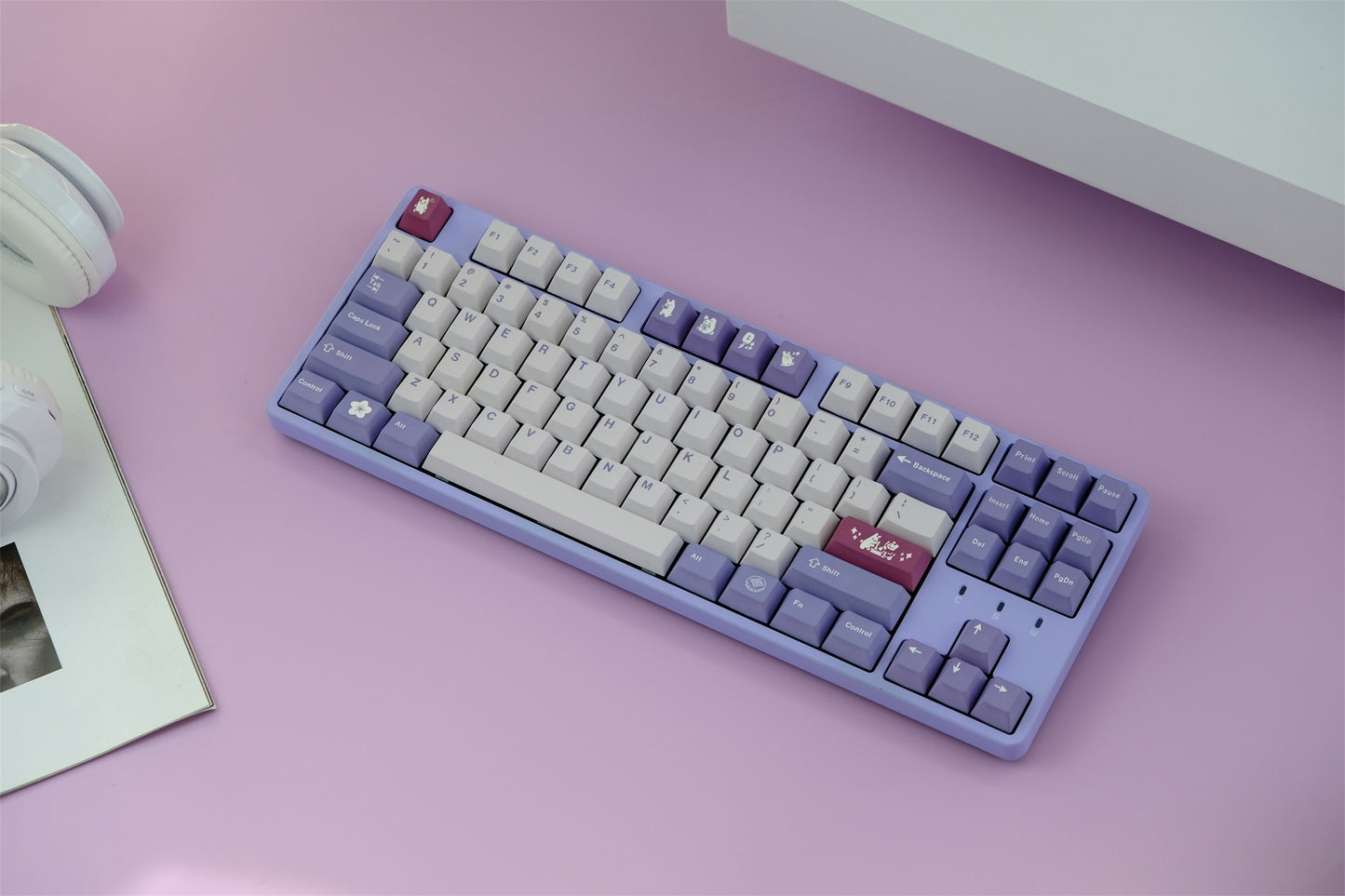 Rabbit cherry profile PBT Keycaps