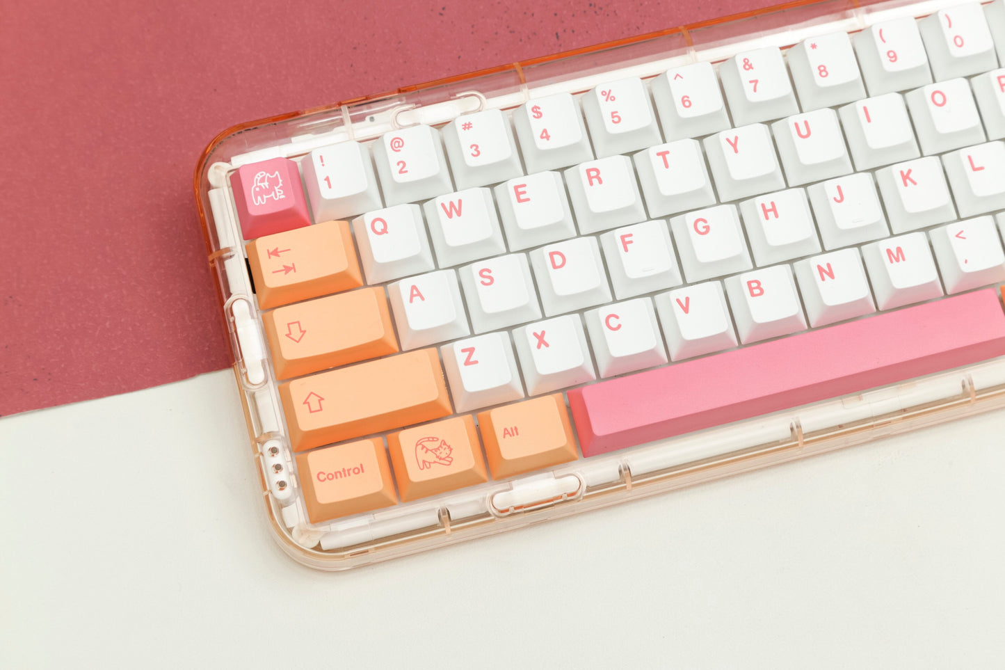 Orange Cat keycaps Cherry Profile