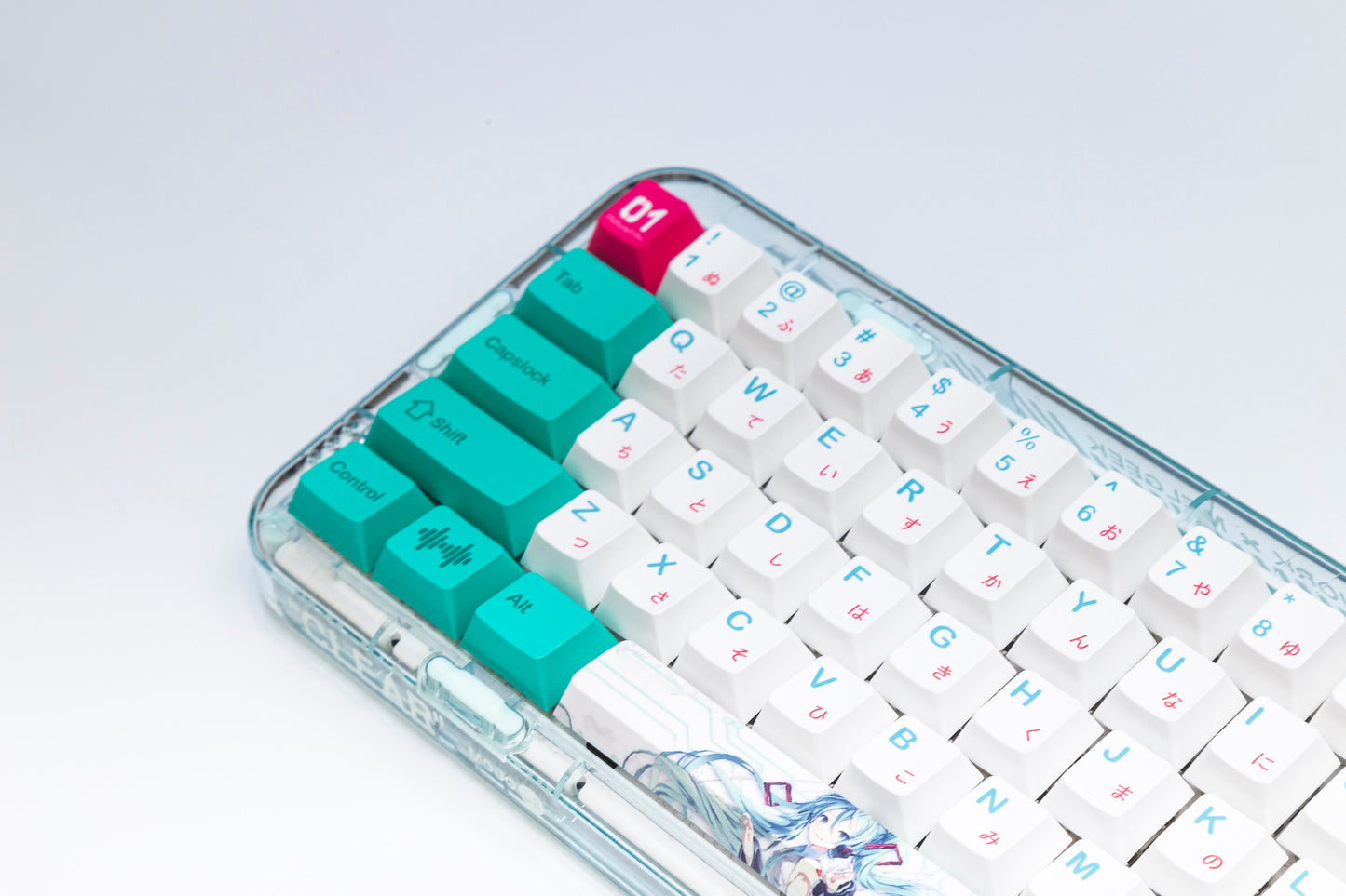 Miku Cherry profile PBT Keycaps