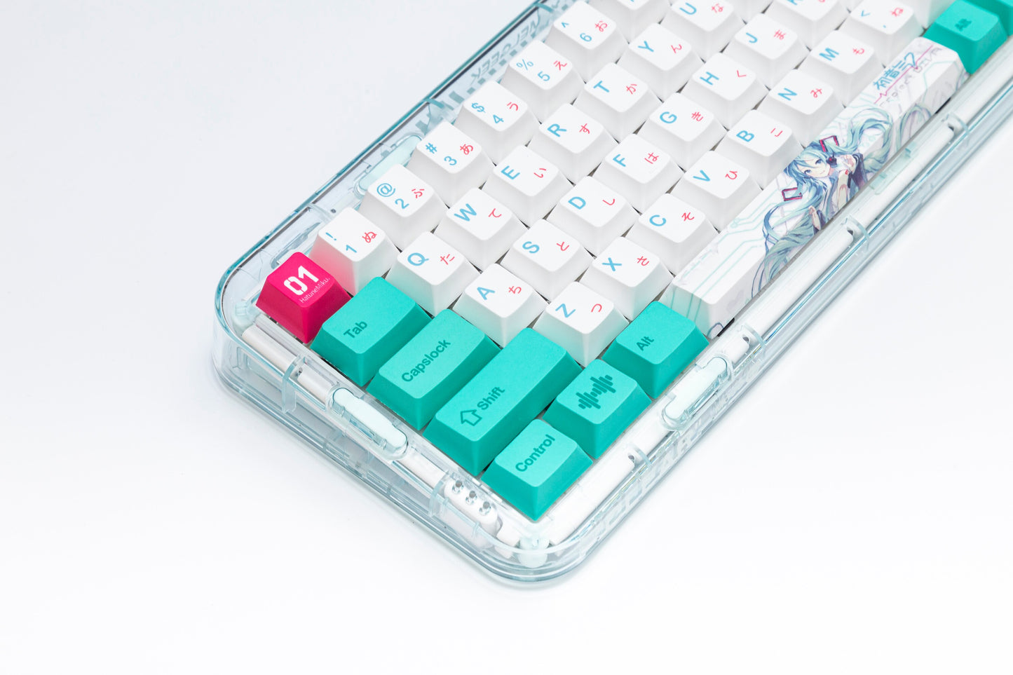 Miku Cherry profile PBT Keycaps