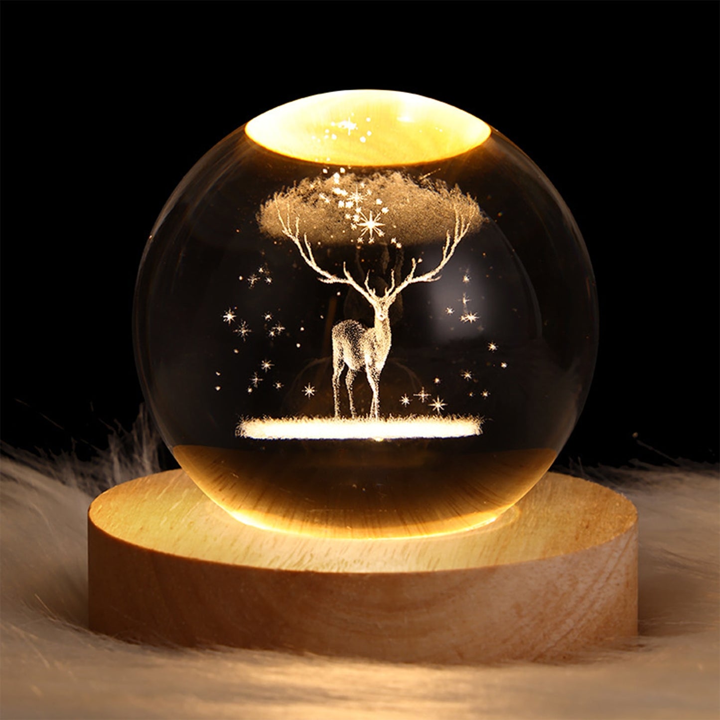 Glowing Planetary Galaxies Crystal Ball Night Lights