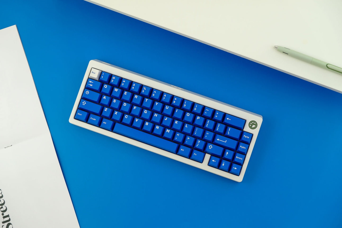 Aifei Icon Classic Blue Keycaps ABS Double Shot Keycaps Cherry Profile