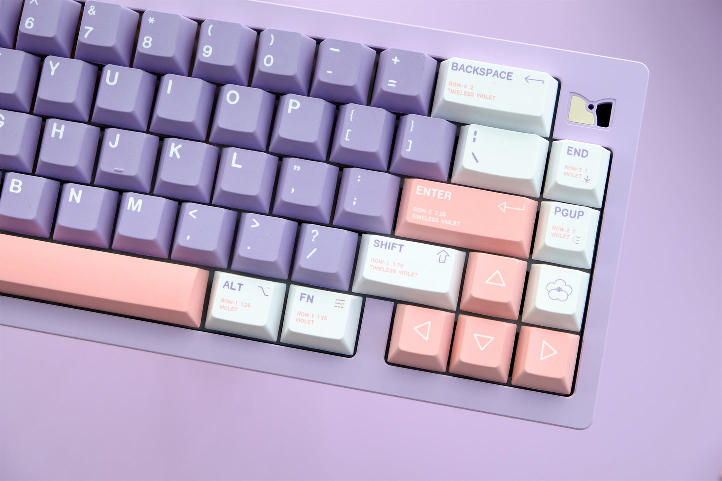 Violet Themed PBT Keycaps cherry profile