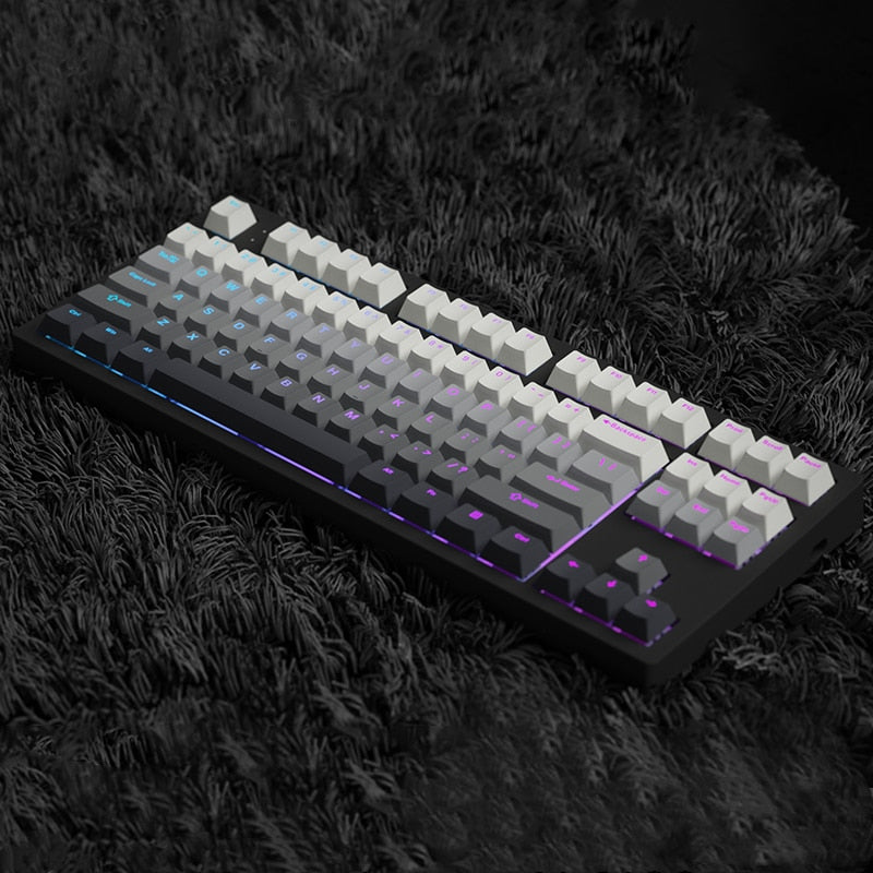 FL Gradient Keycaps PBT صورة الكرز ذات الإضاءة الخلفية المزدوجة