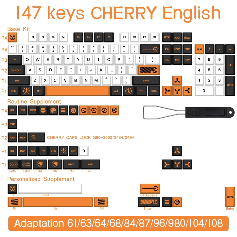 Virtual War Cherry Profile PBT Keycaps