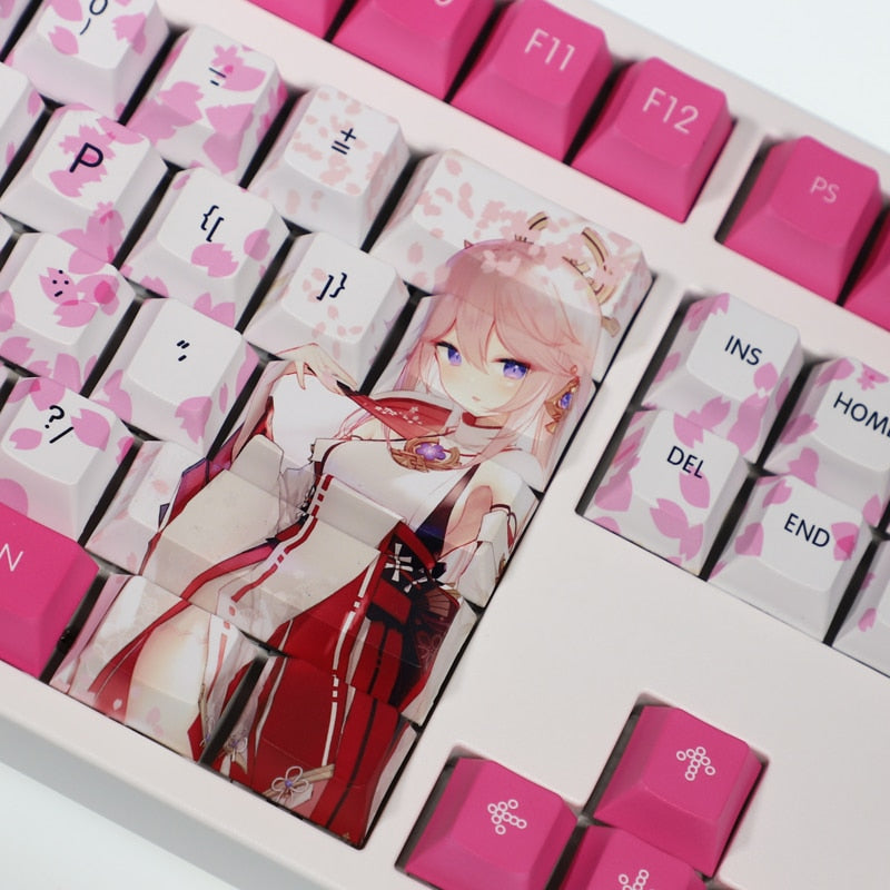 Genshin Yae Miko PBT Keycaps