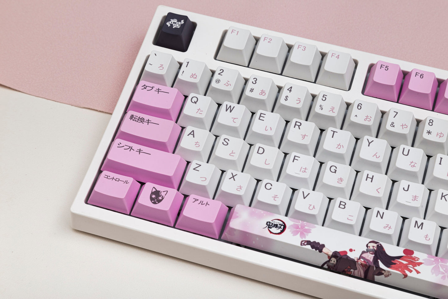 DS Nezuko PBT Keycaps الملف الشخصي الكرز