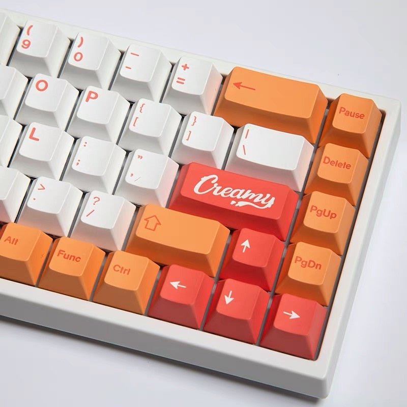 Peach Keycaps PBT Cherry Profile