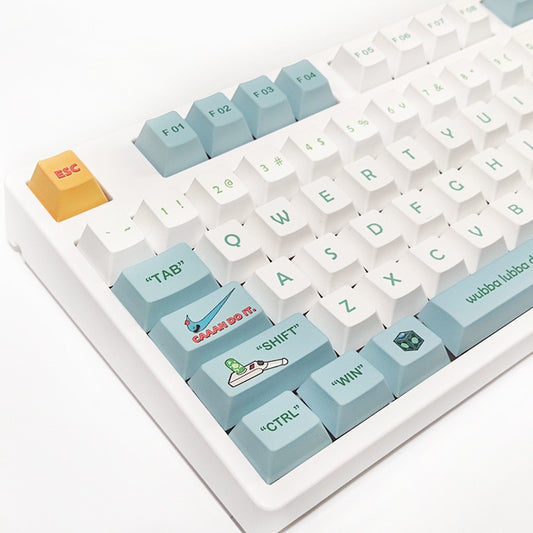 ريك ومورتي PBT Keycaps الملف الشخصي الكرز