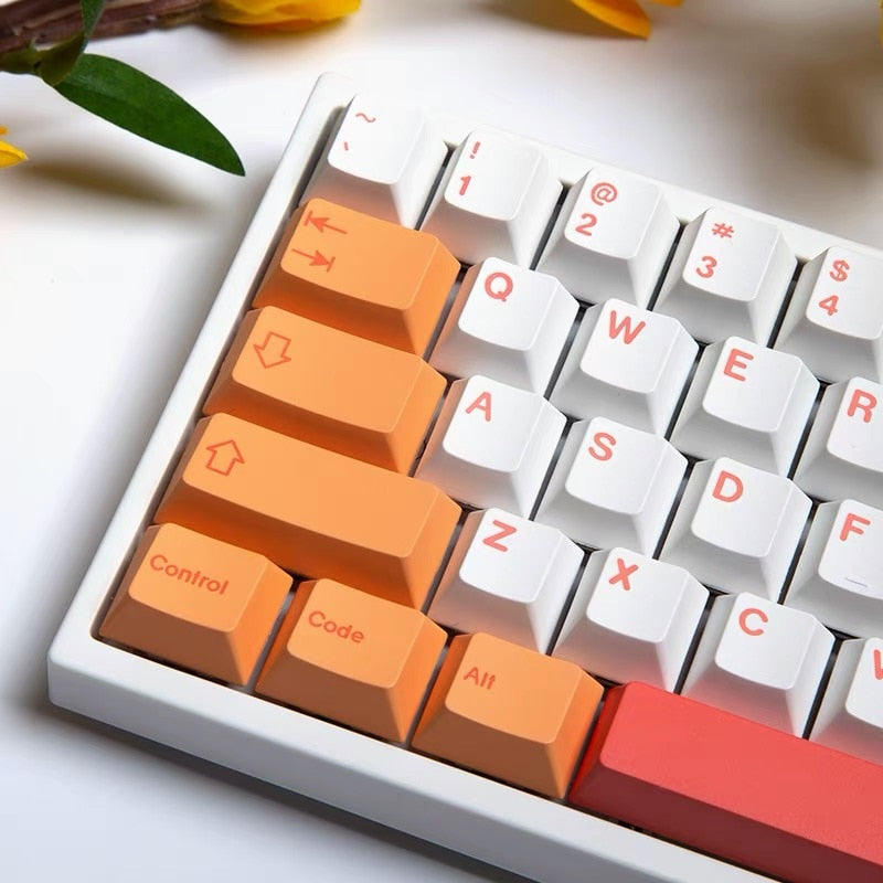 Peach Keycaps PBT Cherry Profile