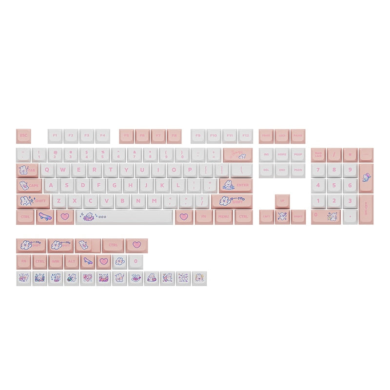 الملف الشخصي Steam Rabbit Pink Keycaps XDA