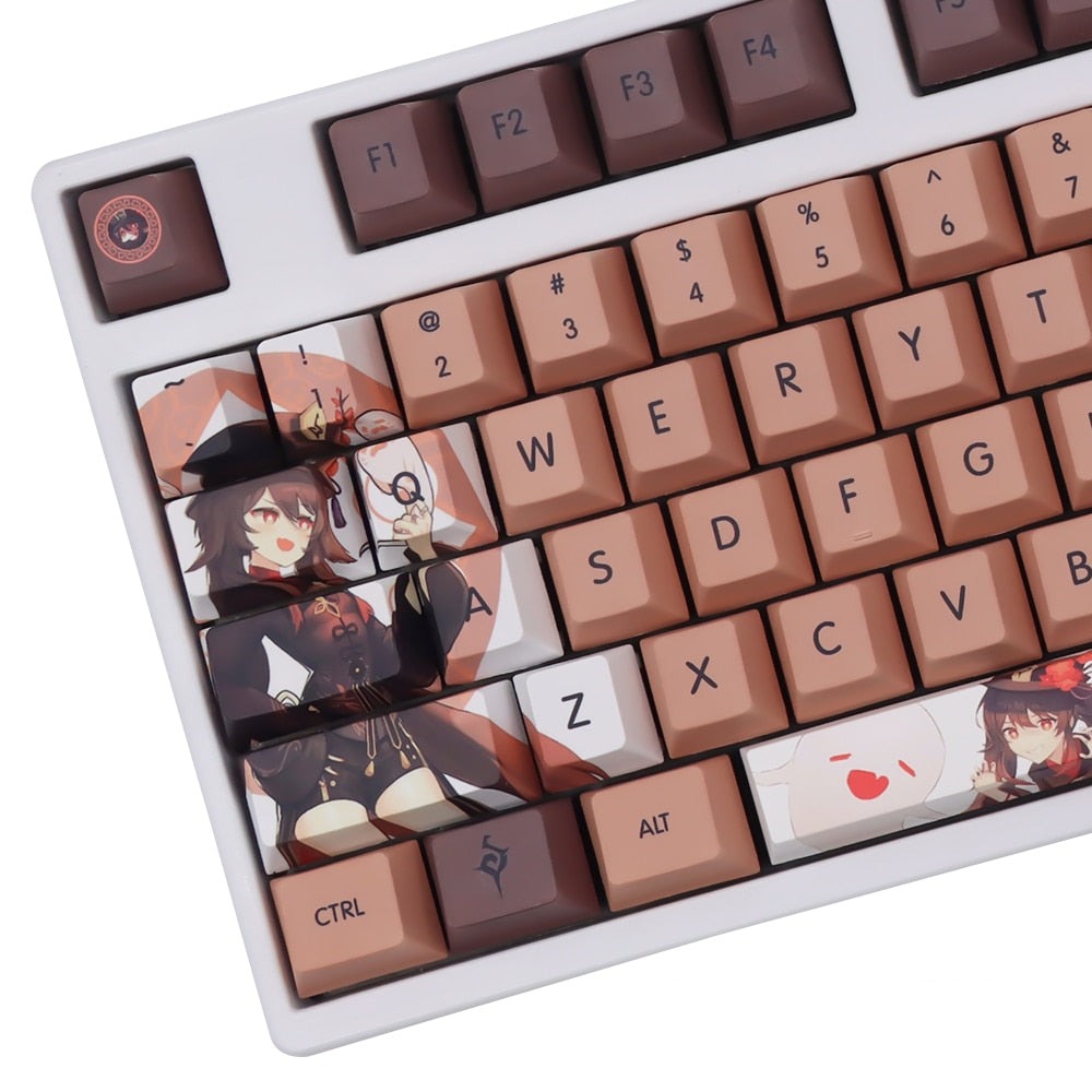 Genshin Walnut Cherry Profile PBT Keycaps