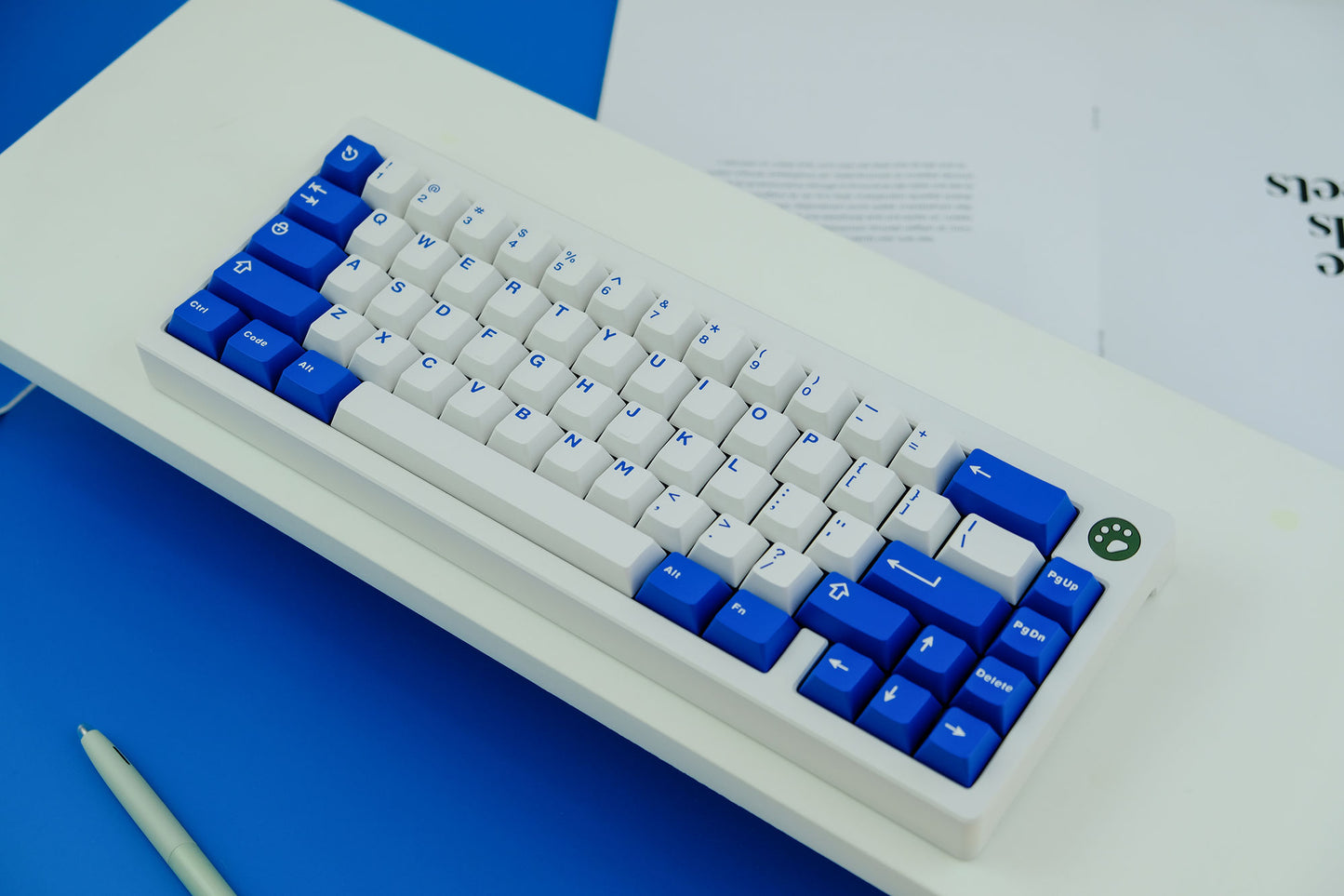 Aifei Icon Classic Blue Keycaps ABS Double Shot Keycaps Cherry Profile