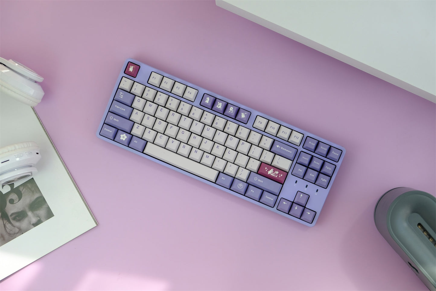 Rabbit cherry profile PBT Keycaps