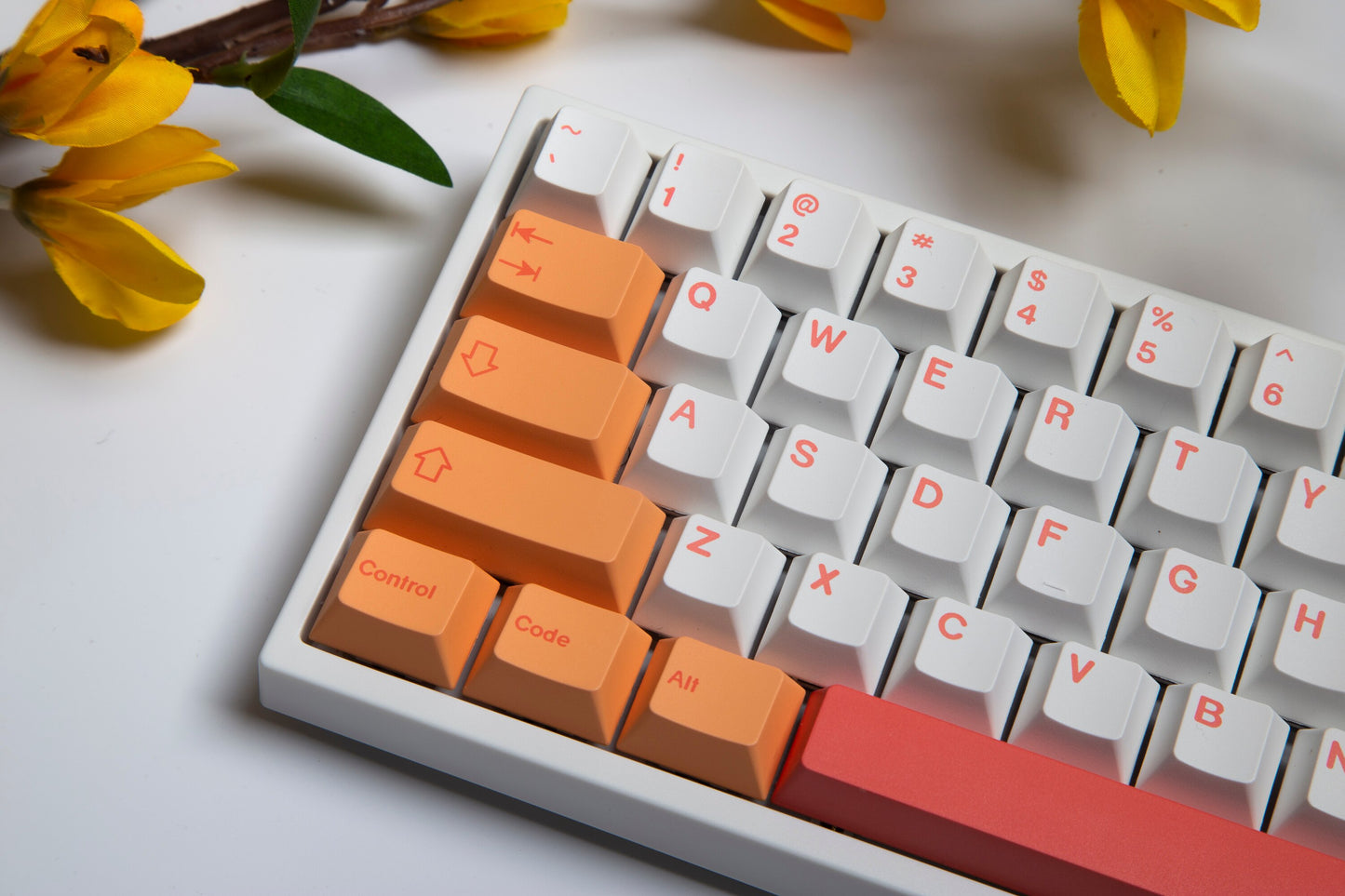 Peach Keycaps PBT Cherry Profile