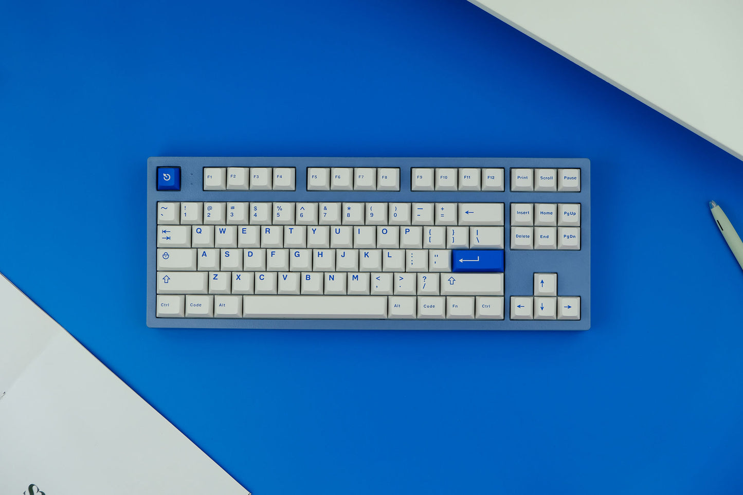 Aifei Icon Classic Blue Keycaps ABS Double Shot Keycaps Cherry Profile