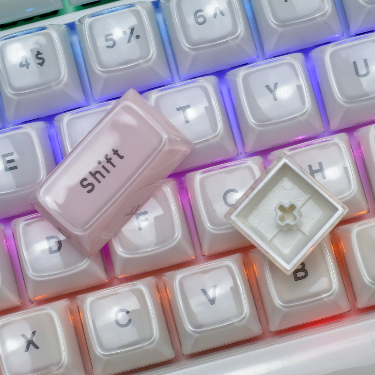 Multicolor Jelly Round OEM Profile Keycaps