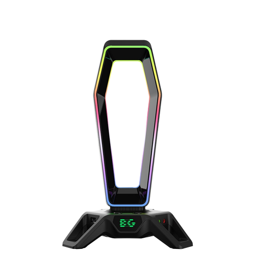 7.1 Surround Sound Card RGB Headphone Stand