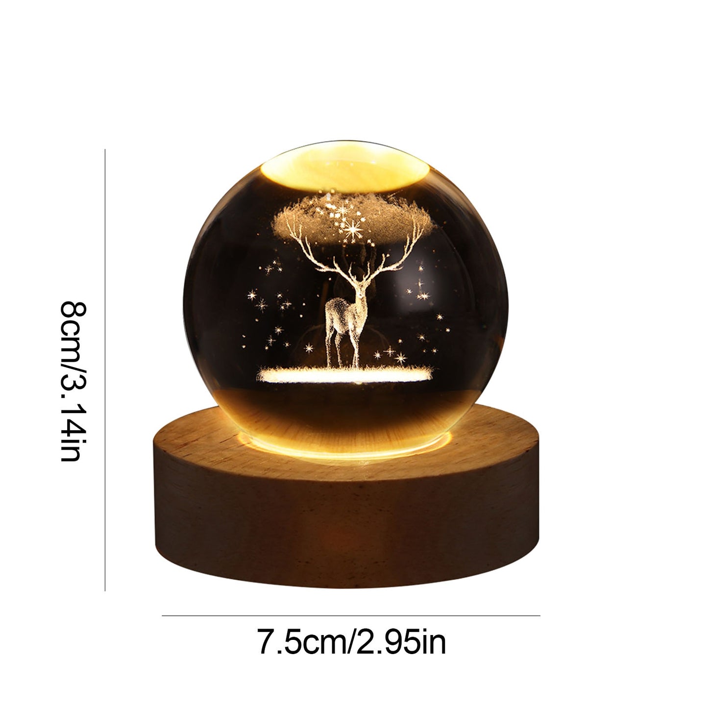 Glowing Planetary Galaxies Crystal Ball Night Lights