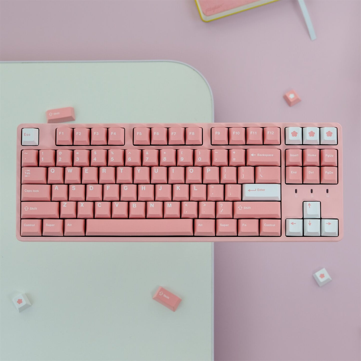 Peach Blossom Cherry Profile Keycaps