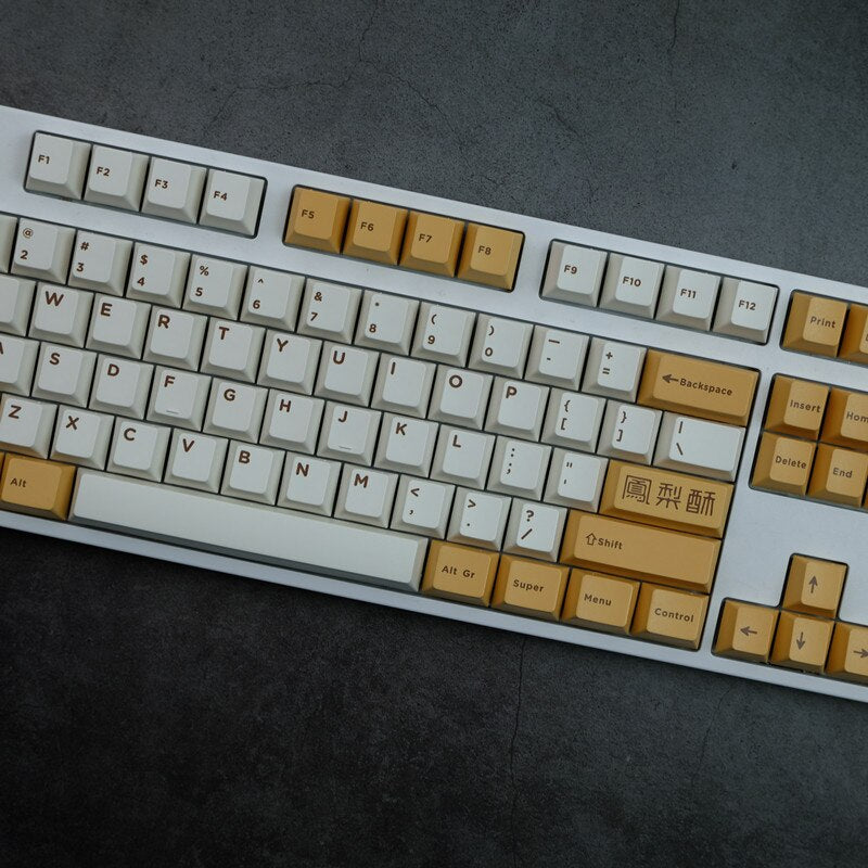 Pineapple Cake PBT Cherry Profile Keycaps F