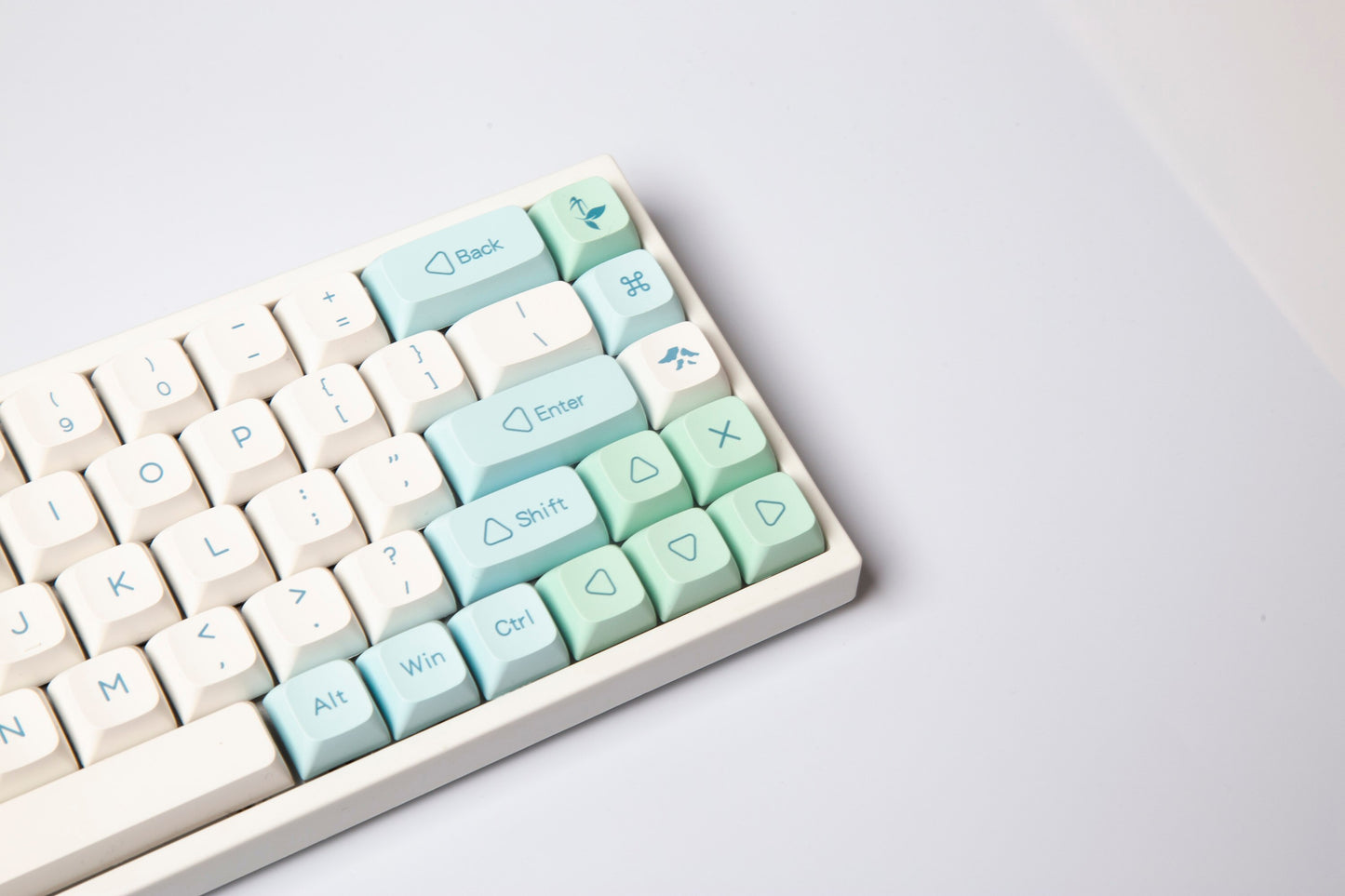 Ice Mint Keycaps PBT XDA Profile