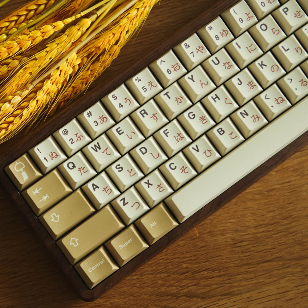 الملف الشخصي للقمح والكرز PBT Keycaps