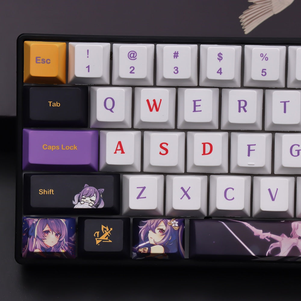 جينشين Ke Qing Cherry Profile PBT Keycaps