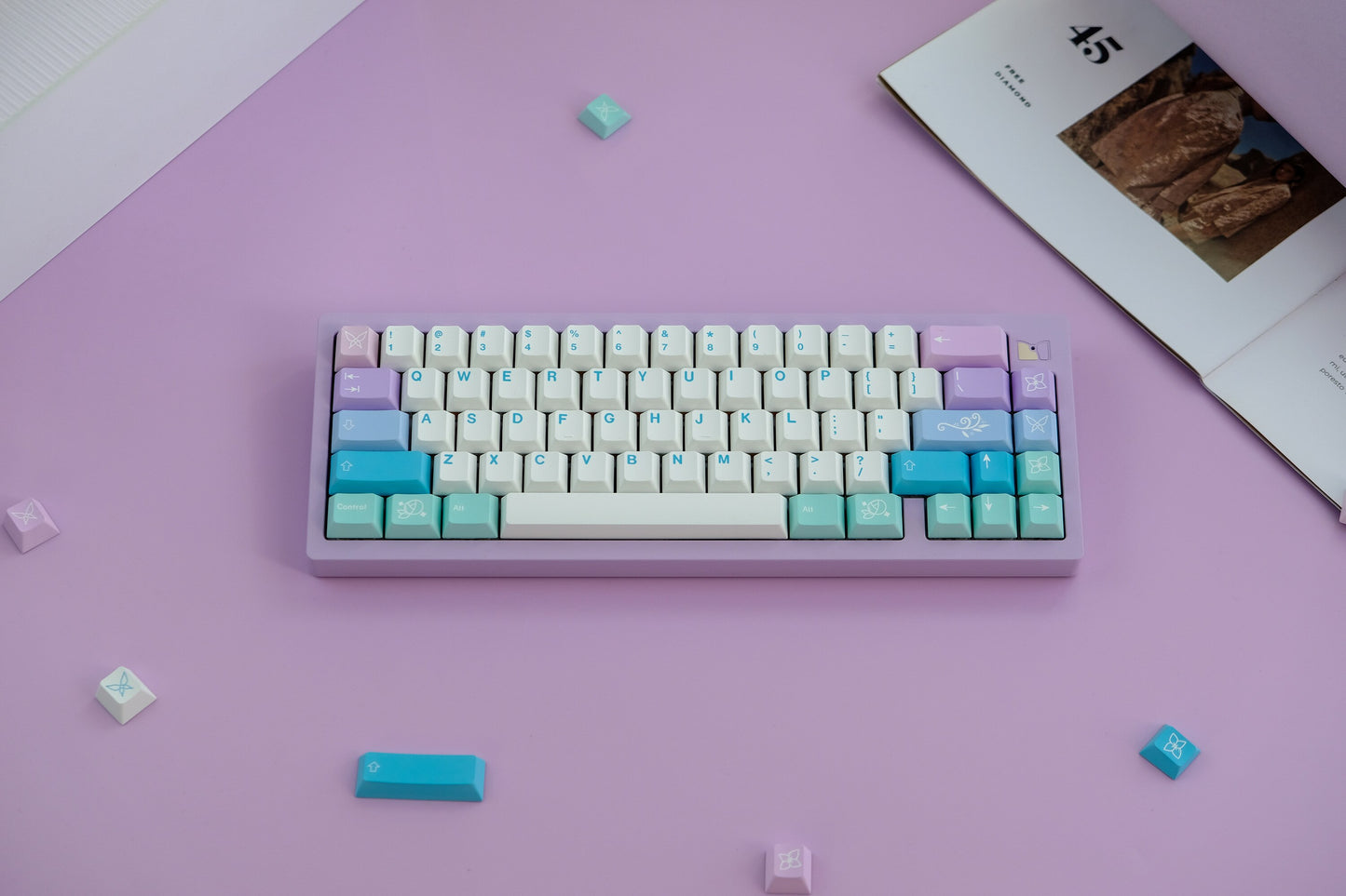 Fairy Gradient Cherry Profile PBT Keycaps