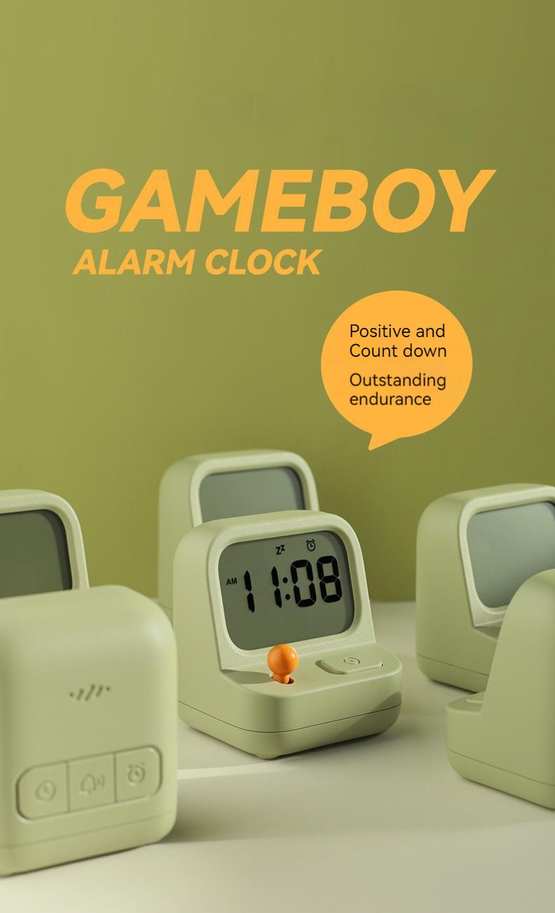 Creative Retro Mini Handheld Game Alarm Clock