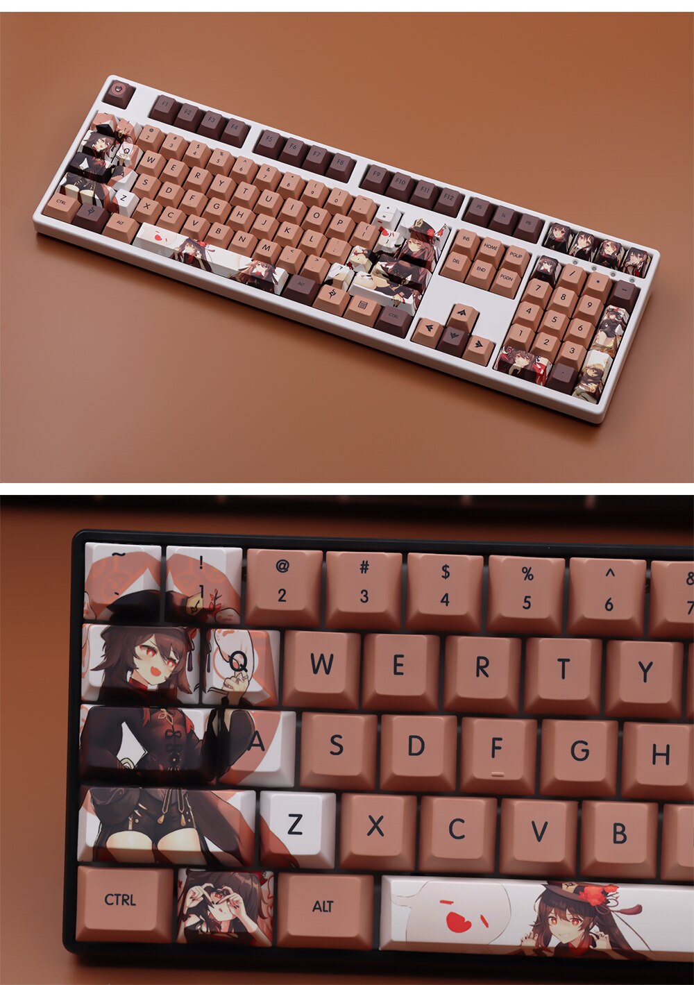 Genshin Walnut Cherry Profile PBT Keycaps