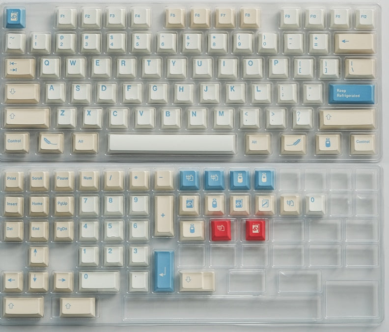 Soy Milk PBT Keycaps Cherry Profile