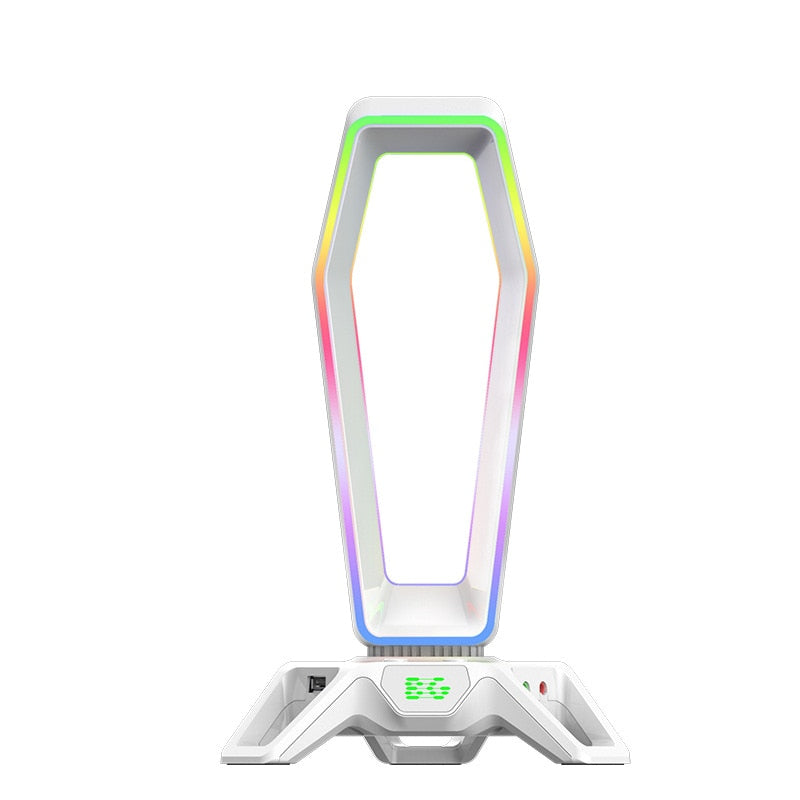 7.1 Surround Sound Card RGB Headphone Stand