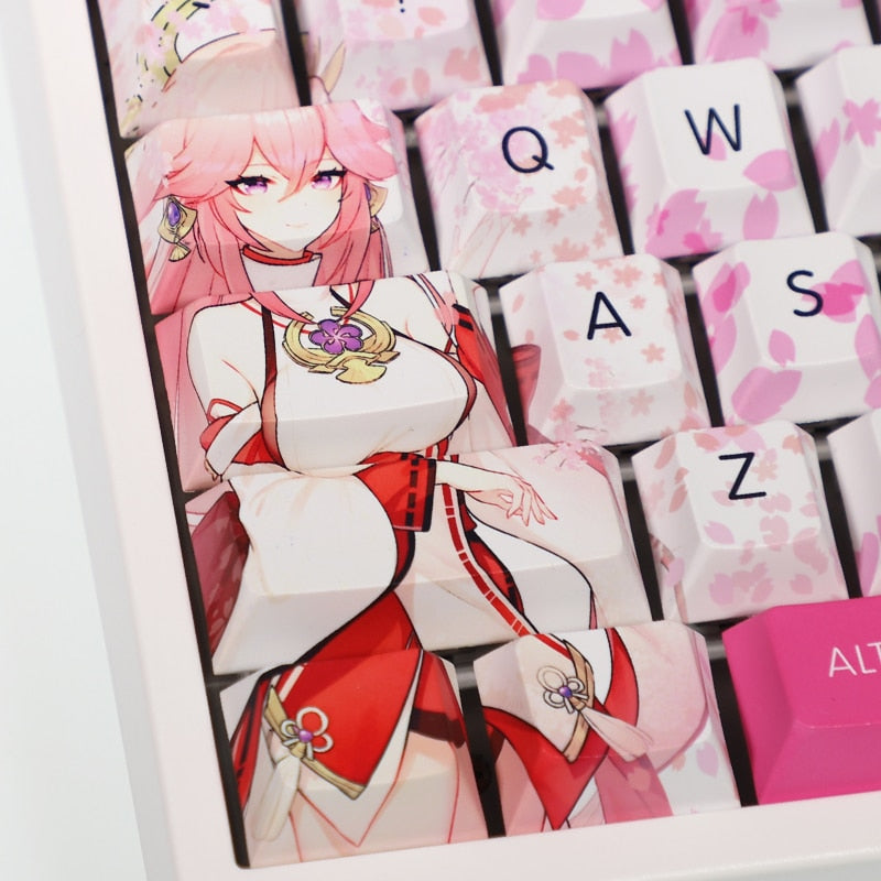 Genshin Yae Miko PBT Keycaps