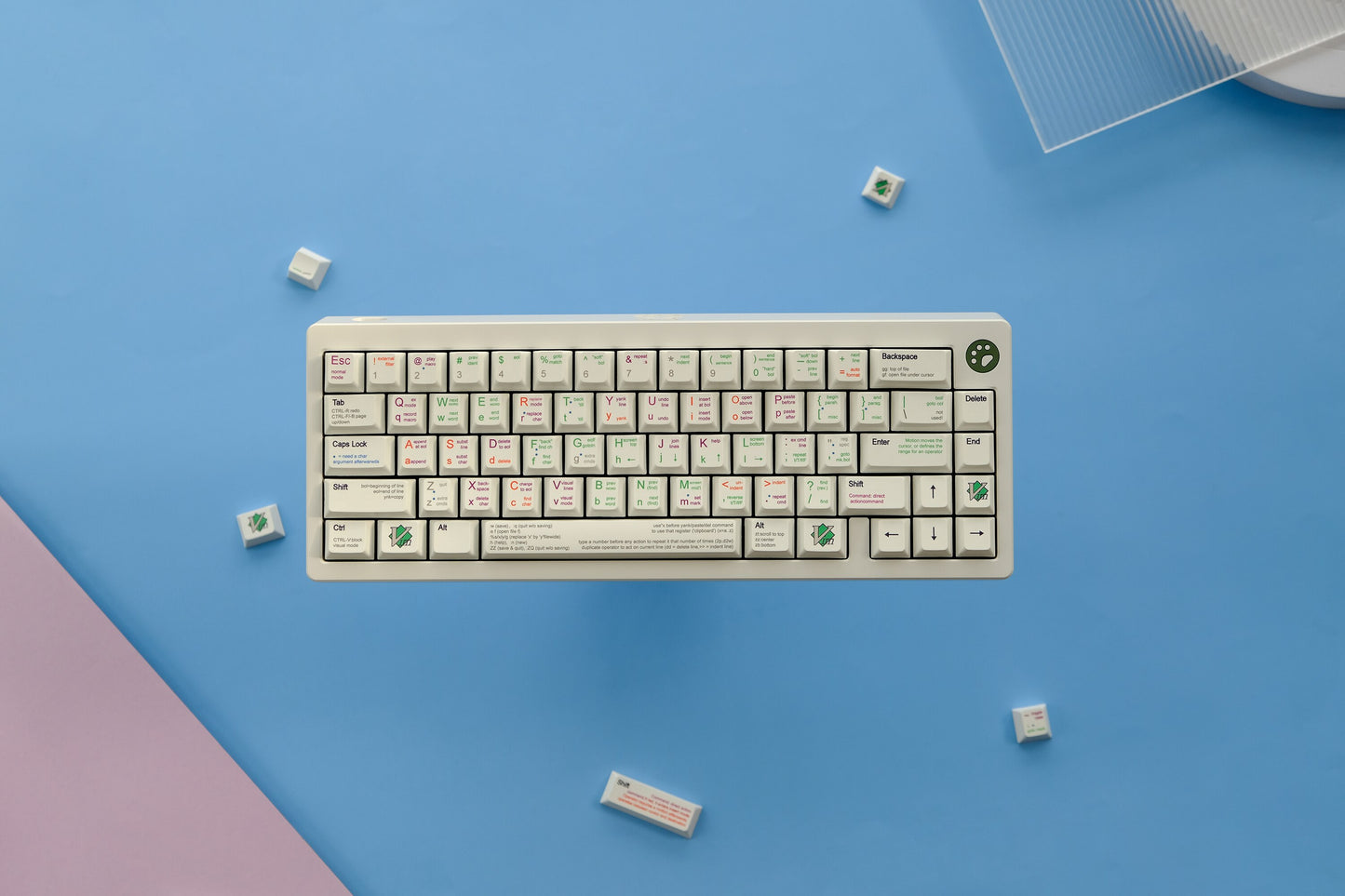 VIM Coder PBT Keycaps ملف تعريف الكرز