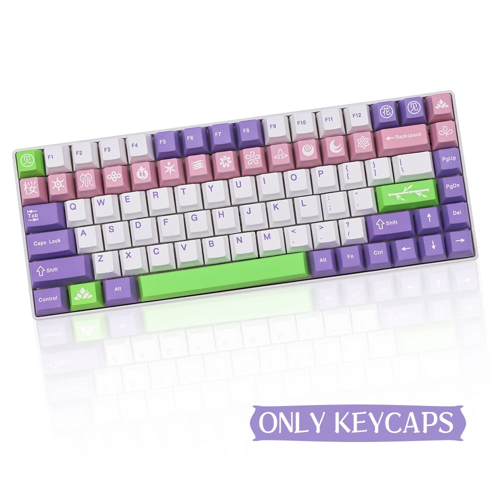 Hanami Pink PBT Keycaps Cherry Profile