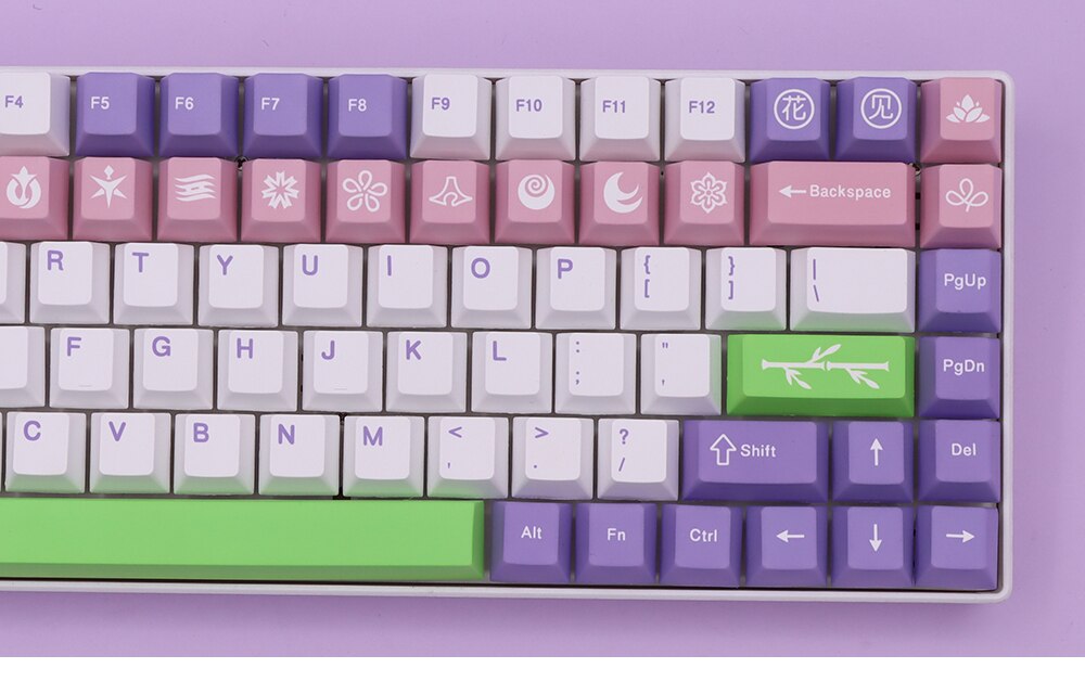 Hanami Pink PBT Keycaps Cherry Profile