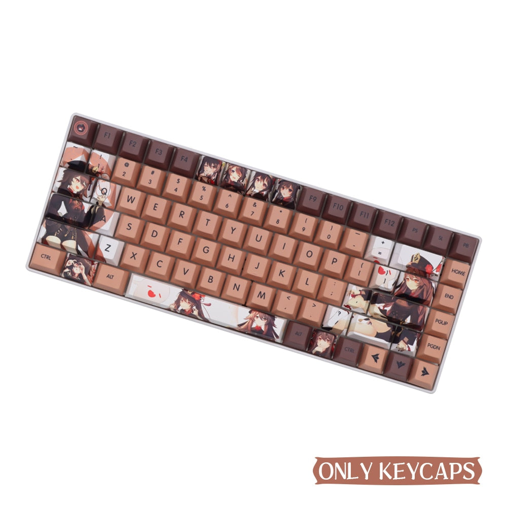 Genshin Walnut Cherry Profile PBT Keycaps