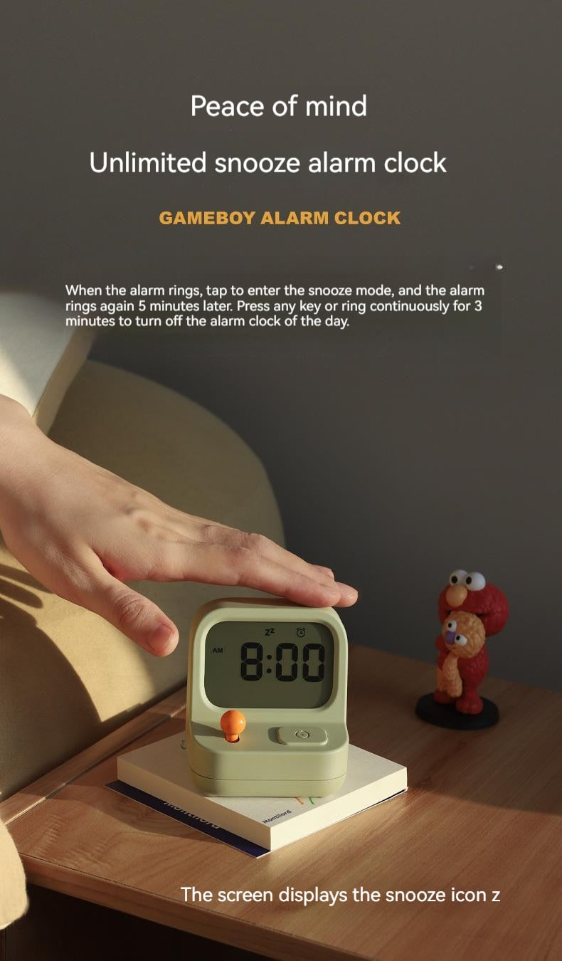 Creative Retro Mini Handheld Game Alarm Clock