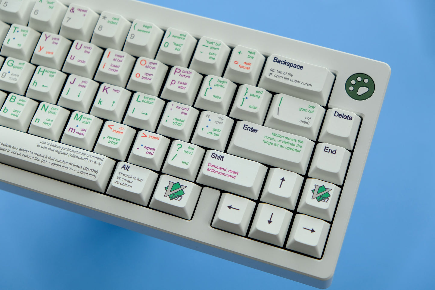 VIM Coder PBT Keycaps ملف تعريف الكرز